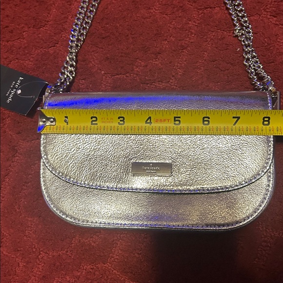 🩶BRAND NEW WITH TAGS🩶Kate Spade Metallic Silver Shoulder Bag - Picture 14 of 16